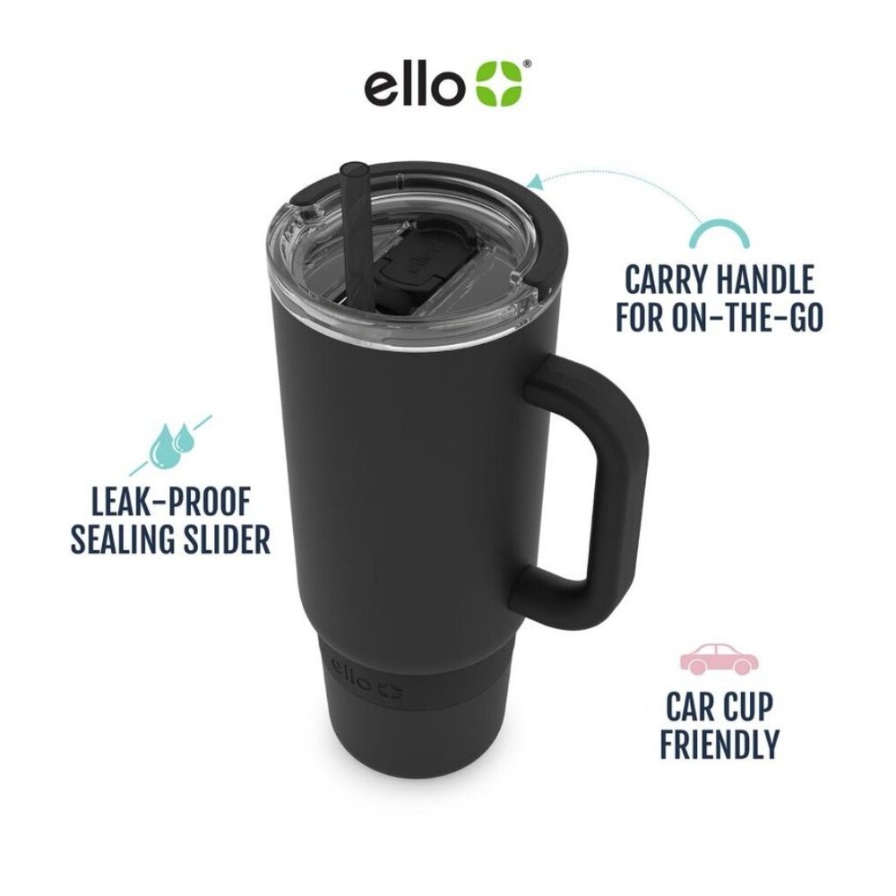 NEW!! 2pkEllo Port 40-oz. Stainless Steel Tumbler with Handle. - Picture 3 of 9
